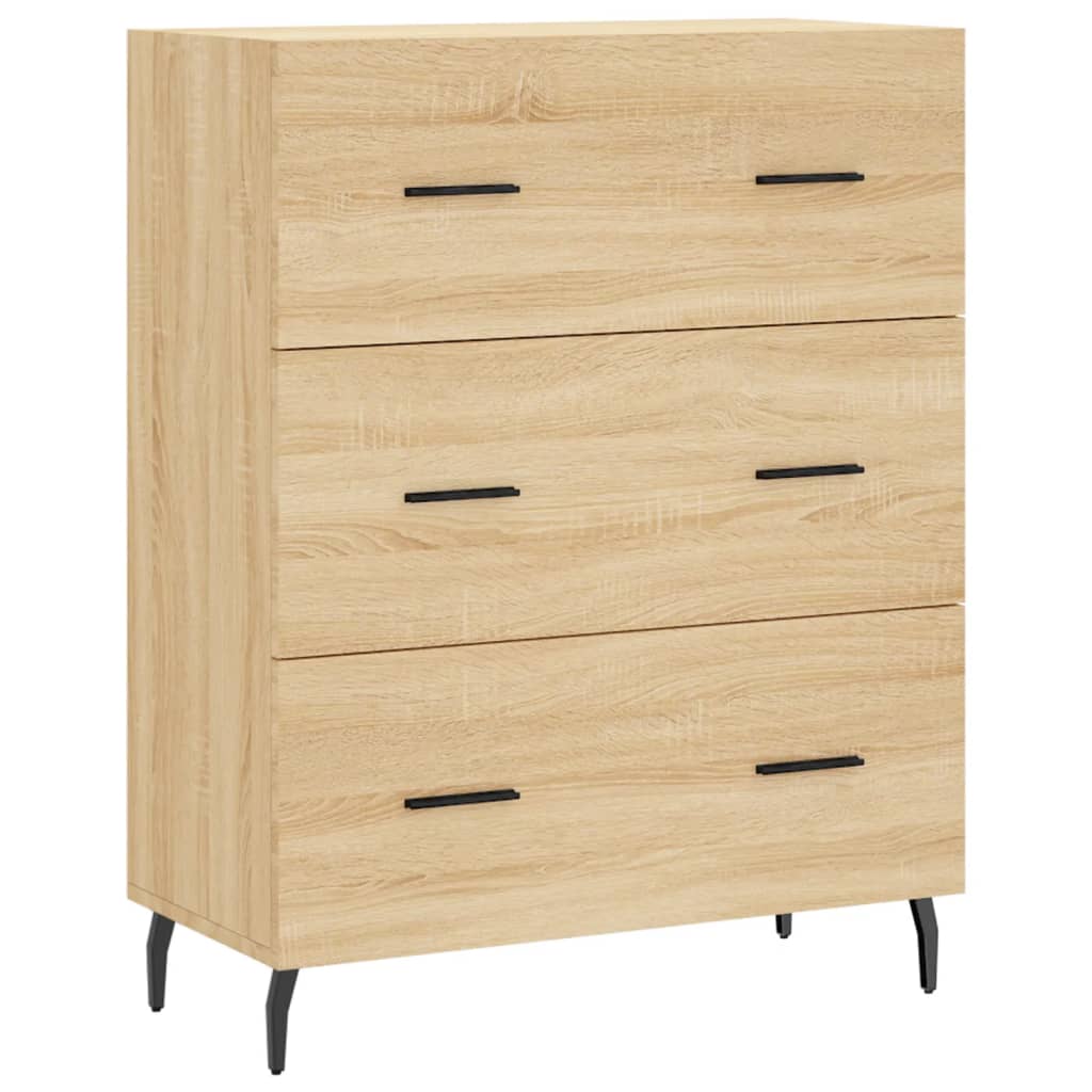 vidaXL Highboard Sonoma Oak 69.5x34x180 cm Engineered Wood