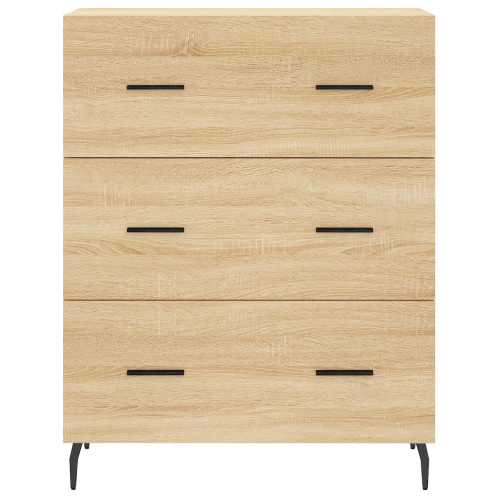 vidaXL Highboard Sonoma Oak 69.5x34x180 cm Engineered Wood