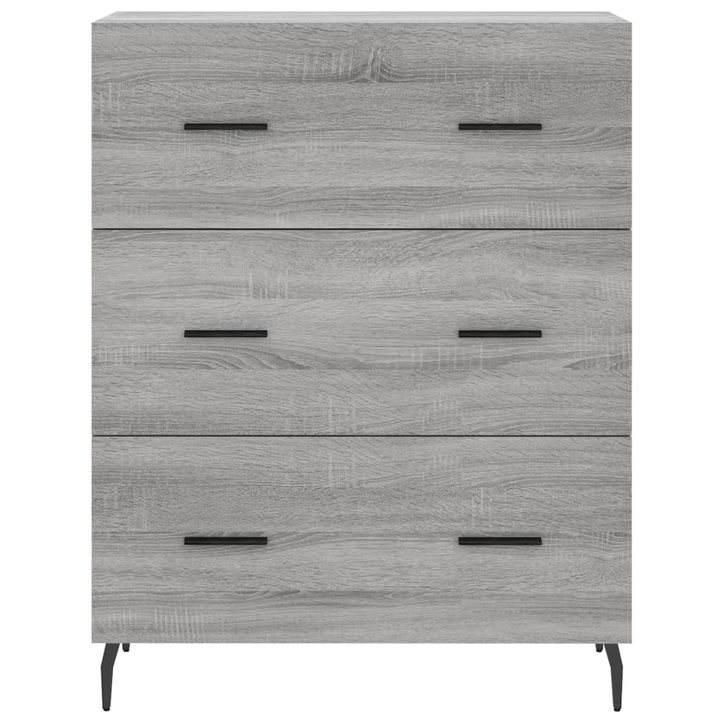 Highboard Grey Sonoma 69,5x34x180 cm Engineered Wood
