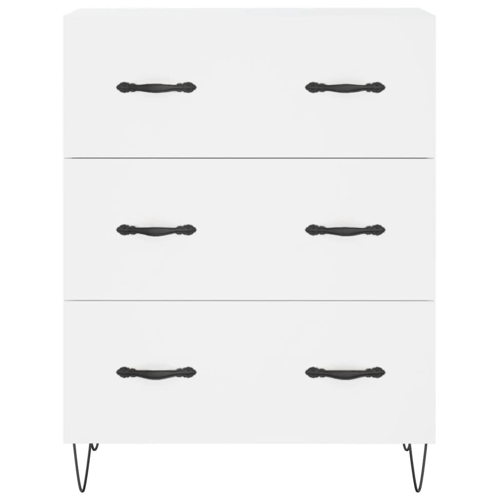 Highboard White 69,5x34x180 cm Engineered Wood