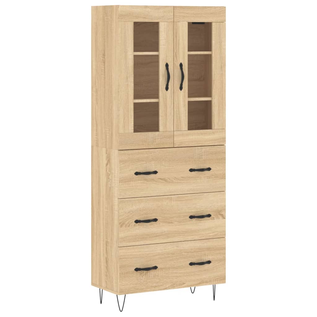 Highboard Sonoma Oak 69,5x34x180 cm Engineered Wood