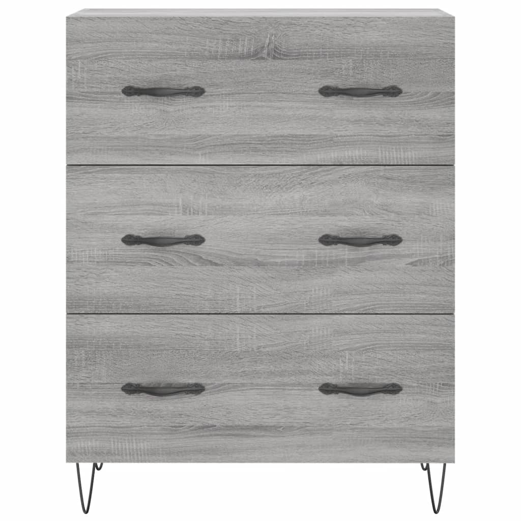 Highboard Grey Sonoma 69,5x34x180 cm Engineered Wood