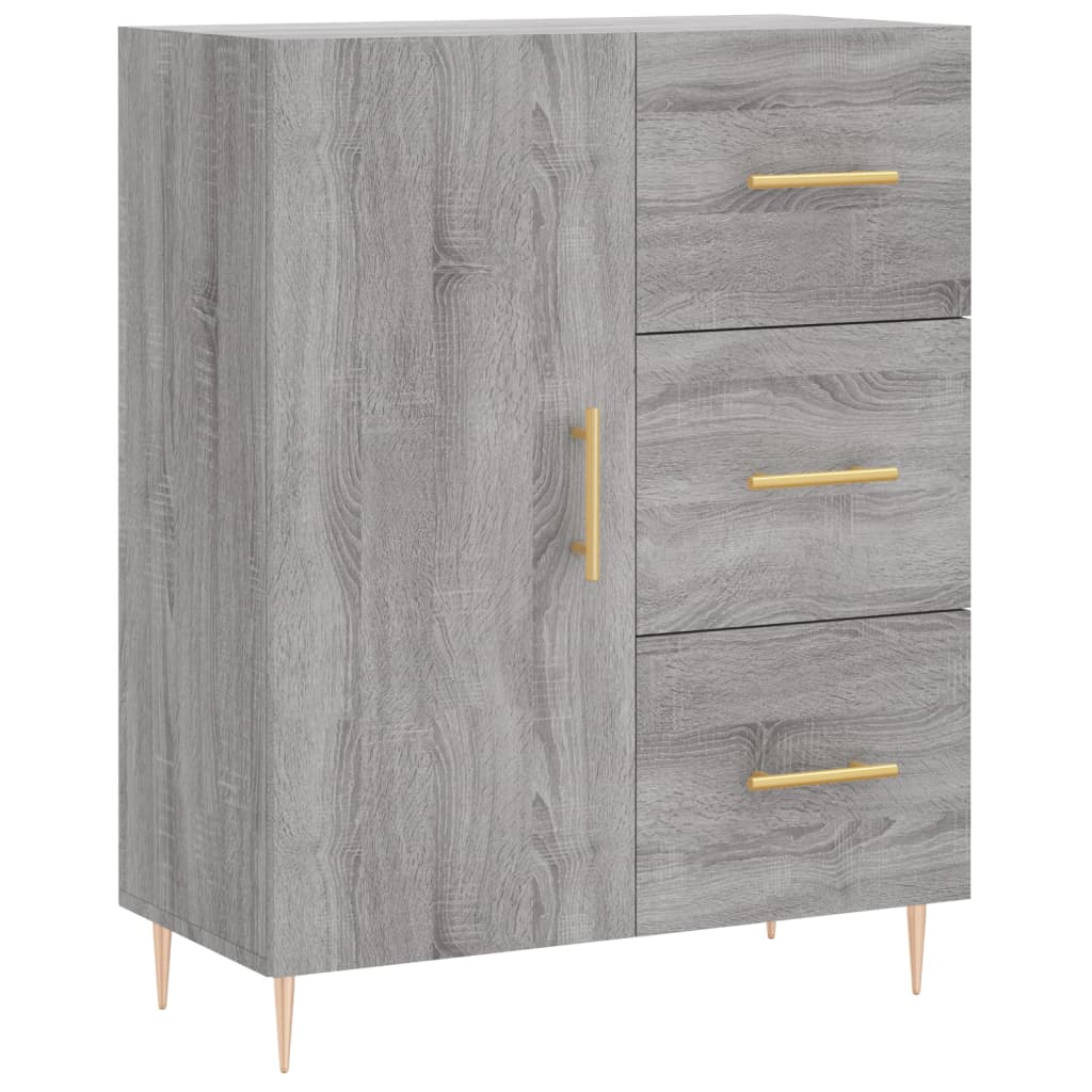 Highboard Grey Sonoma 69,5x34x180 cm Engineered Wood