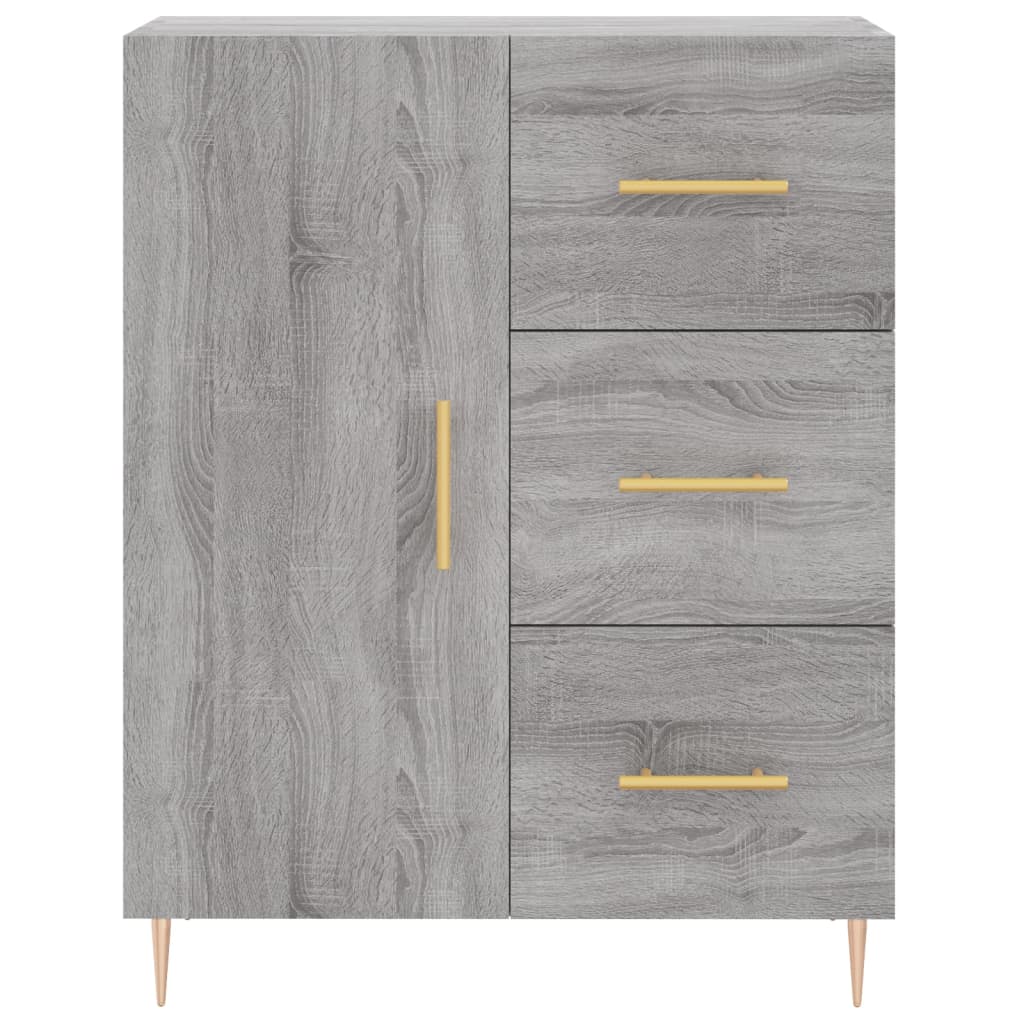 Highboard Grey Sonoma 69,5x34x180 cm Engineered Wood