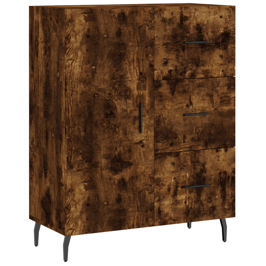Highboard Smoked Oak 69,5x34x180 cm Engineered Wood