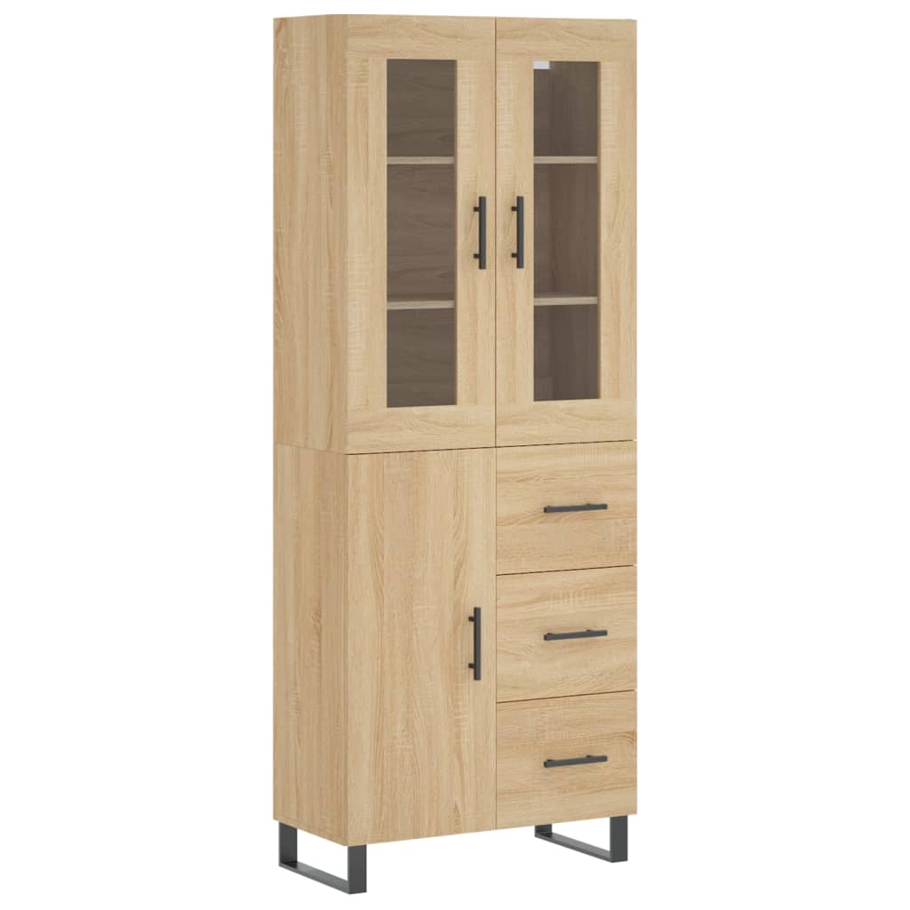 Highboard Sonoma Oak 69,5x34x180 cm Engineered Wood
