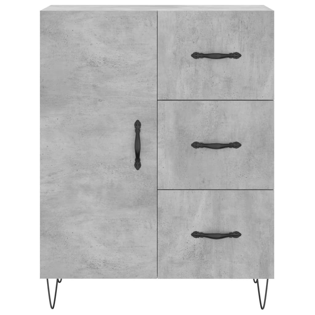 Highboard Concrete Grey 69,5x34x180 cm Engineered Wood