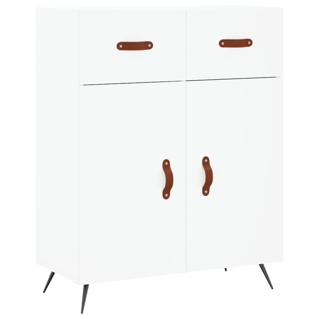 Highboard White 69,5x34x180 cm Engineered Wood