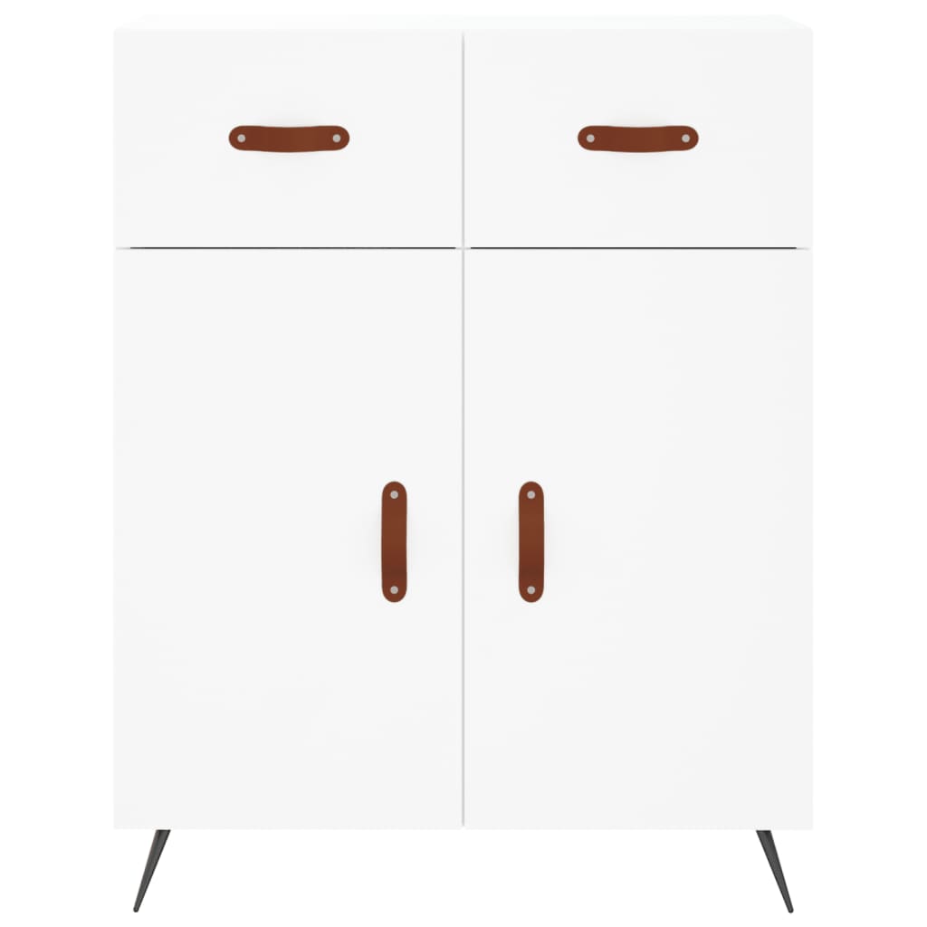 Highboard White 69,5x34x180 cm Engineered Wood