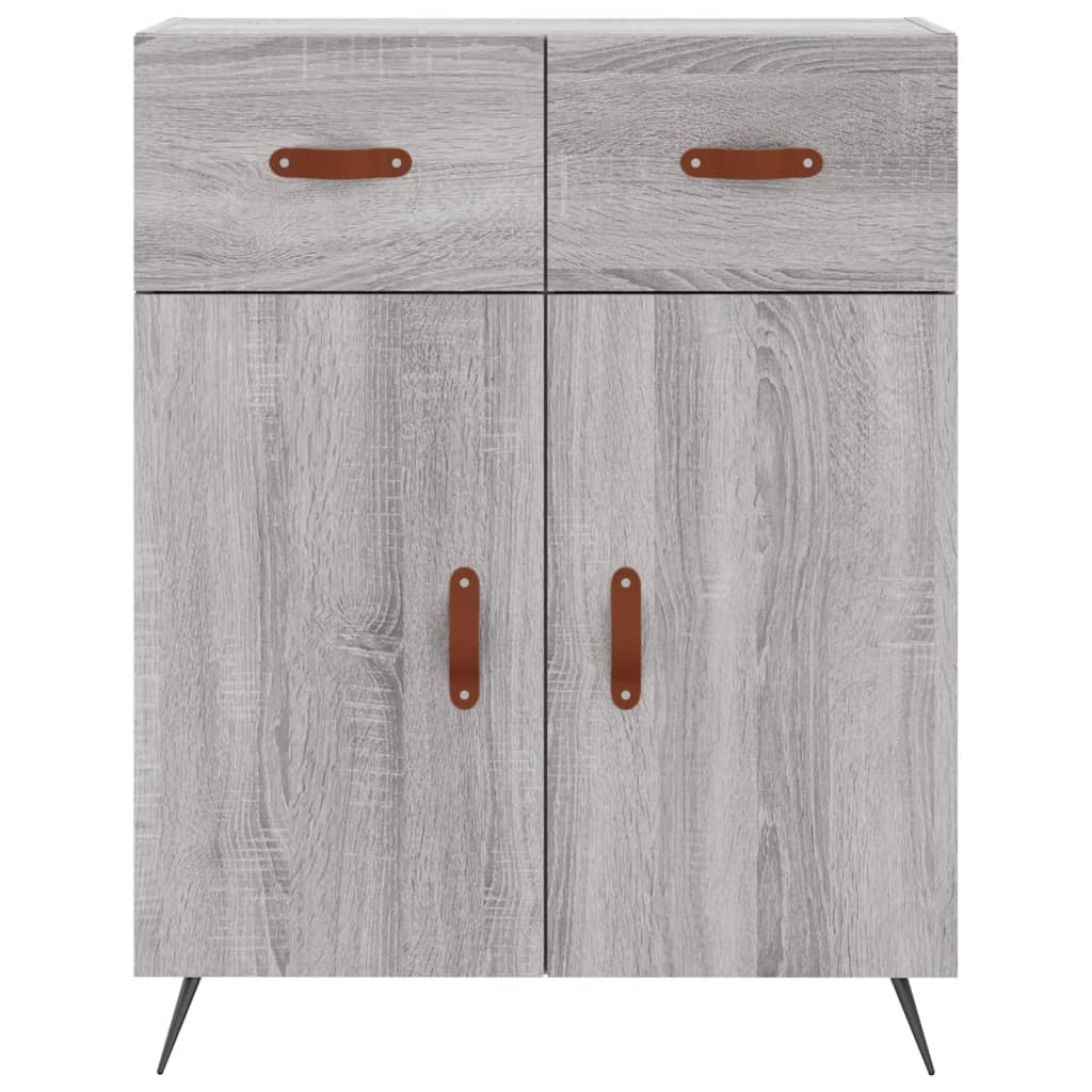 Highboard Grey Sonoma 69,5x34x180 cm Engineered Wood