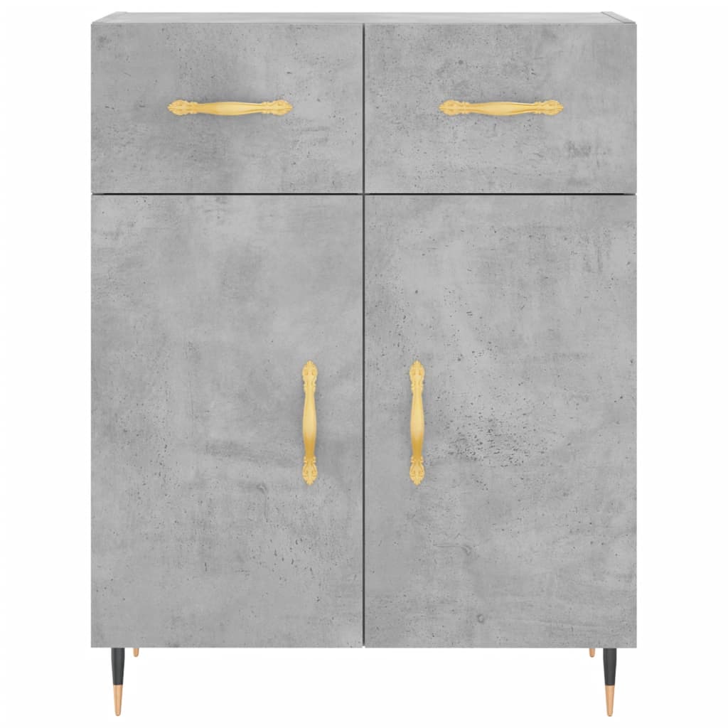 Highboard Concrete Grey 69,5x34x180 cm Engineered Wood