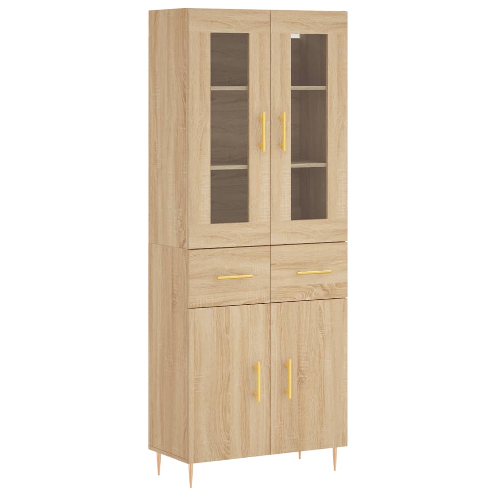 Highboard Sonoma Oak 69,5x34x180 cm Engineered Wood
