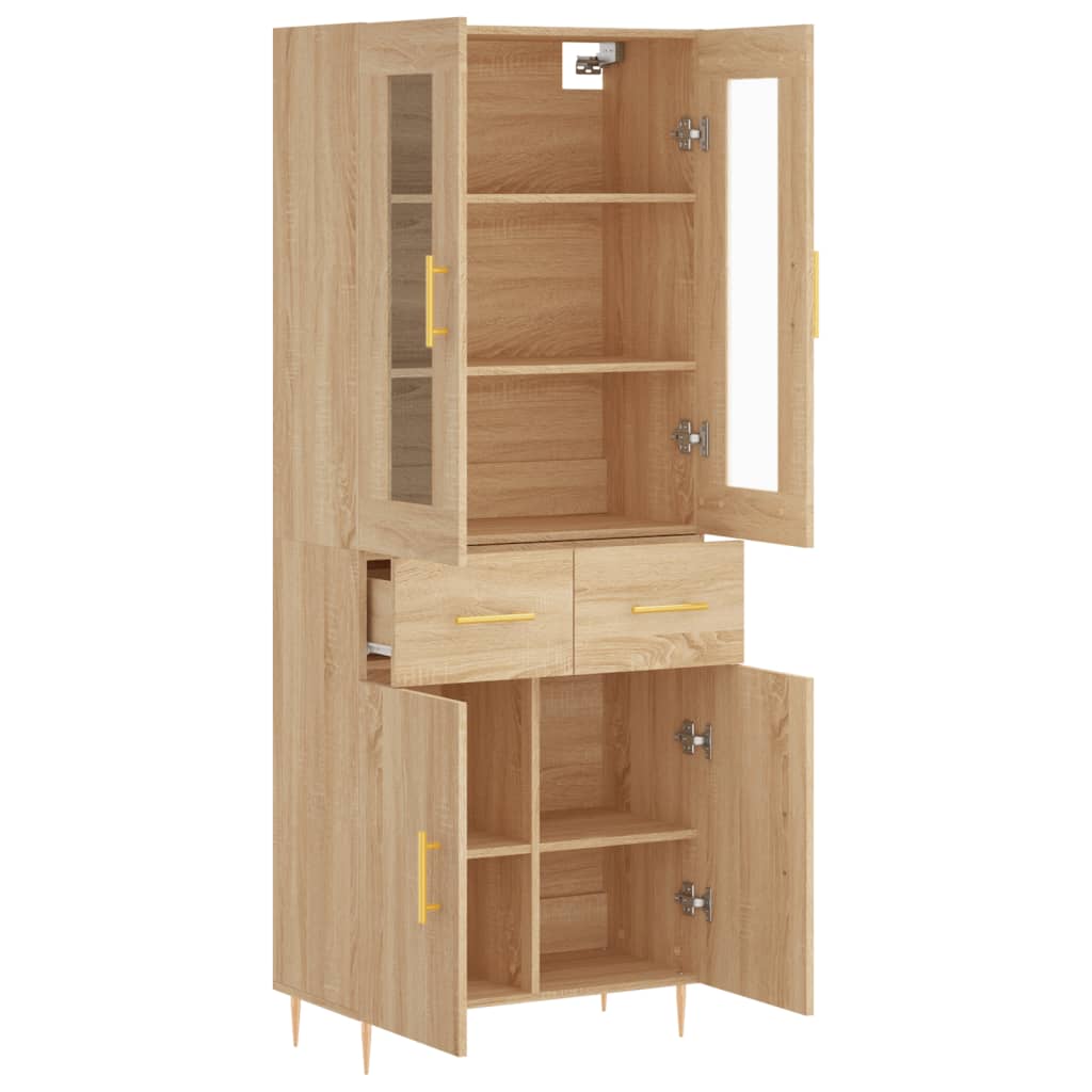Highboard Sonoma Oak 69,5x34x180 cm Engineered Wood