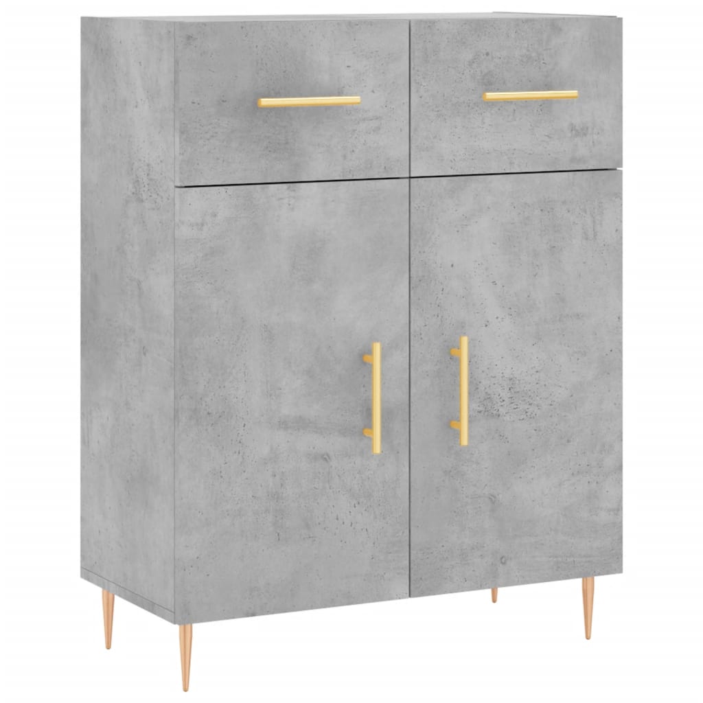 Highboard Concrete Grey 69,5x34x180 cm Engineered Wood