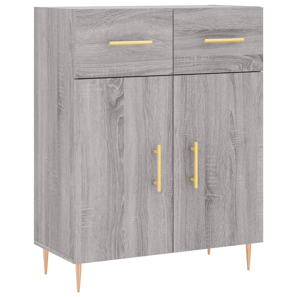 Highboard Grey Sonoma 69,5x34x180 cm Engineered Wood