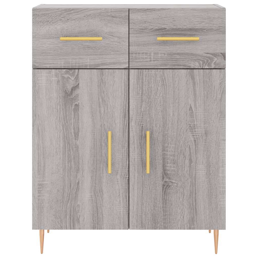 Highboard Grey Sonoma 69,5x34x180 cm Engineered Wood
