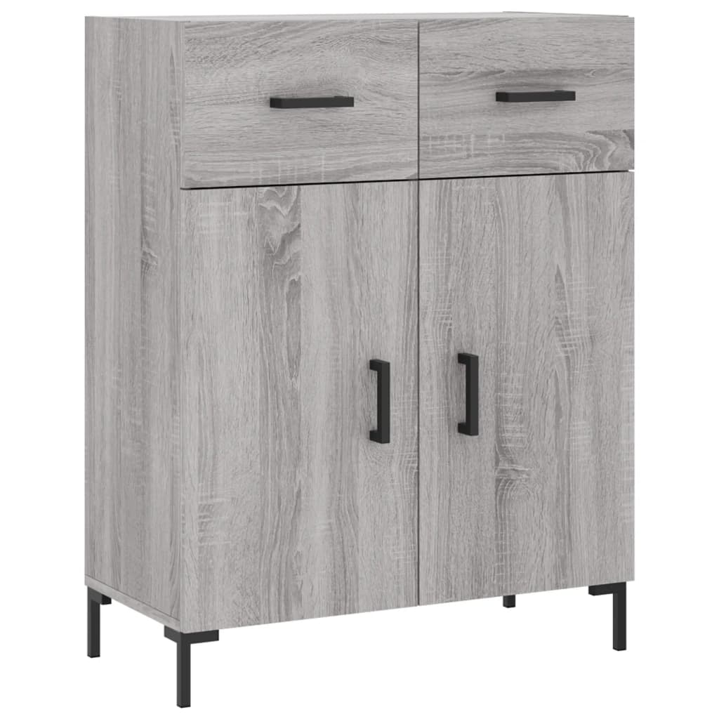 Highboard Grey Sonoma 69,5x34x180 cm Engineered Wood