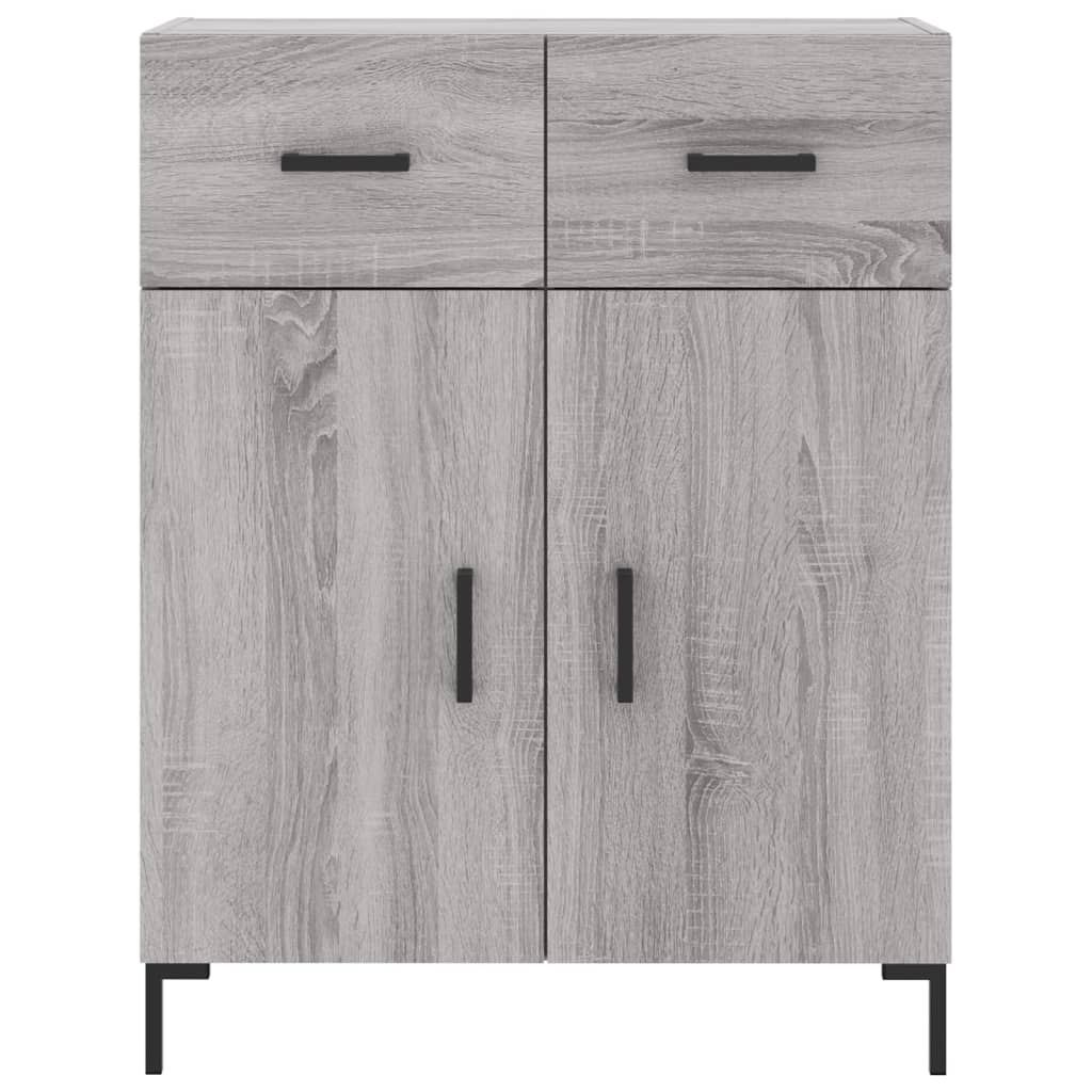 Highboard Grey Sonoma 69,5x34x180 cm Engineered Wood