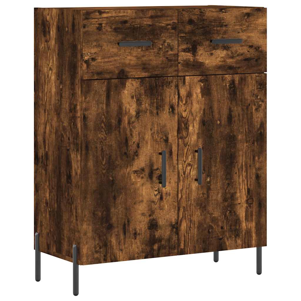 Highboard Smoked Oak 69,5x34x180 cm Engineered Wood