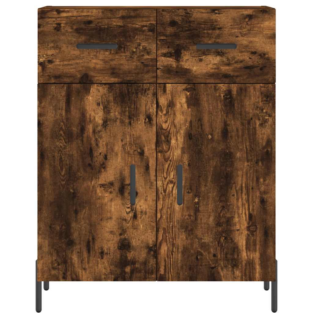 Highboard Smoked Oak 69,5x34x180 cm Engineered Wood