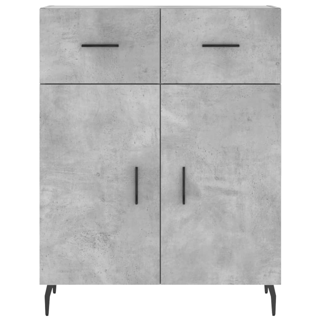 Highboard Concrete Grey 69,5x34x180 cm Engineered Wood