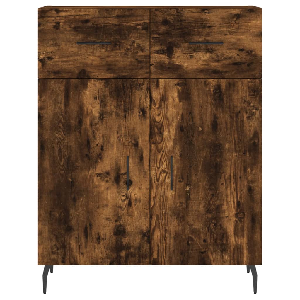 Highboard Smoked Oak 69,5x34x180 cm Engineered Wood