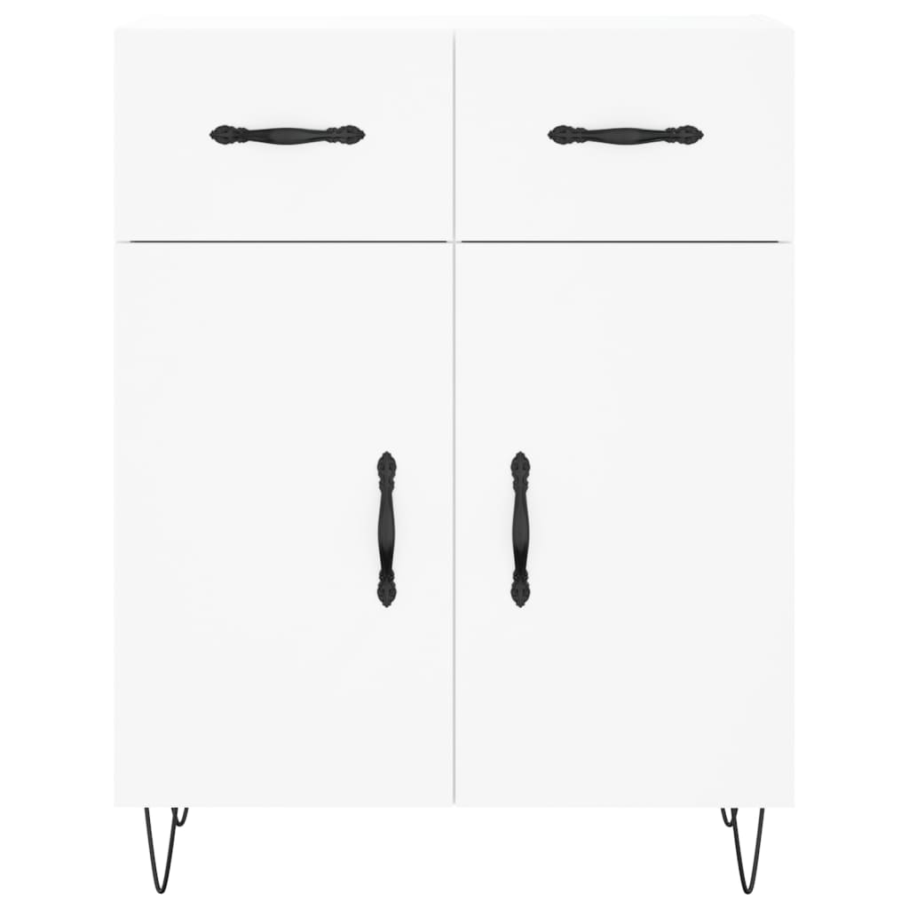 Highboard White 69,5x34x180 cm Engineered Wood