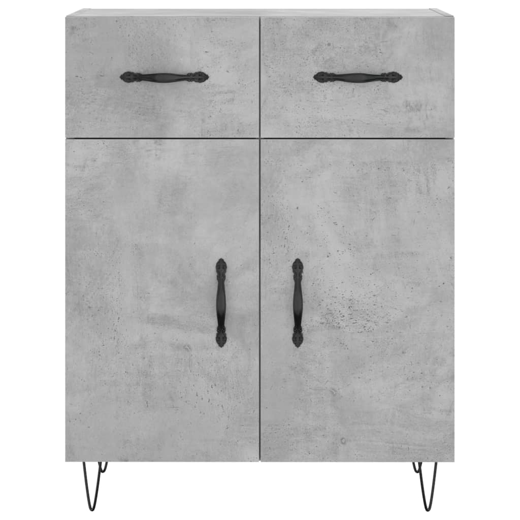 Highboard Concrete Grey 69,5x34x180 cm Engineered Wood