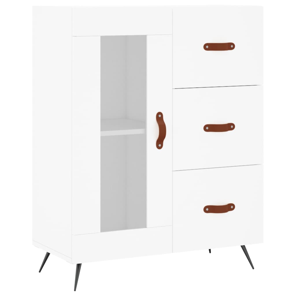 Highboard White 69,5x34x180 cm Engineered Wood