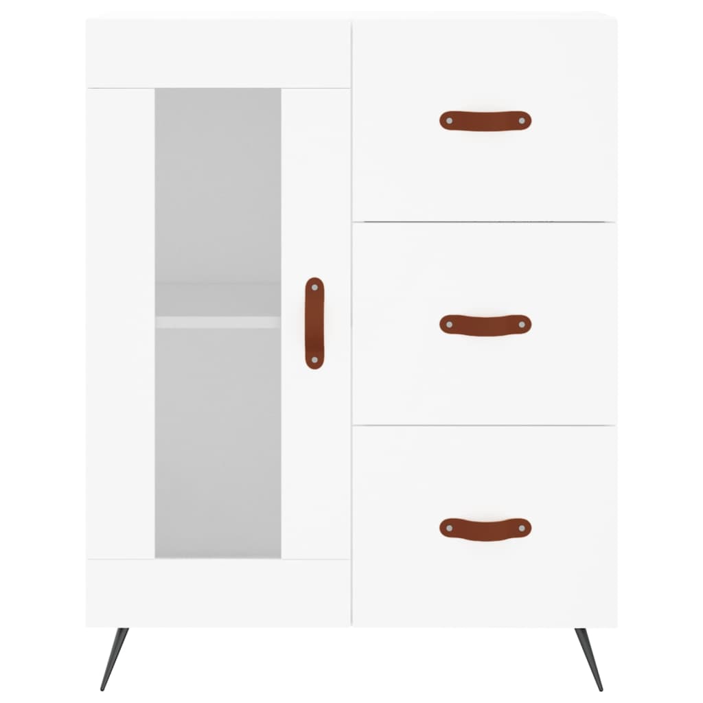 Highboard White 69,5x34x180 cm Engineered Wood