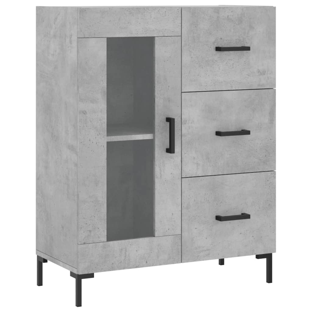 Highboard Concrete Grey 69,5x34x180 cm Engineered Wood
