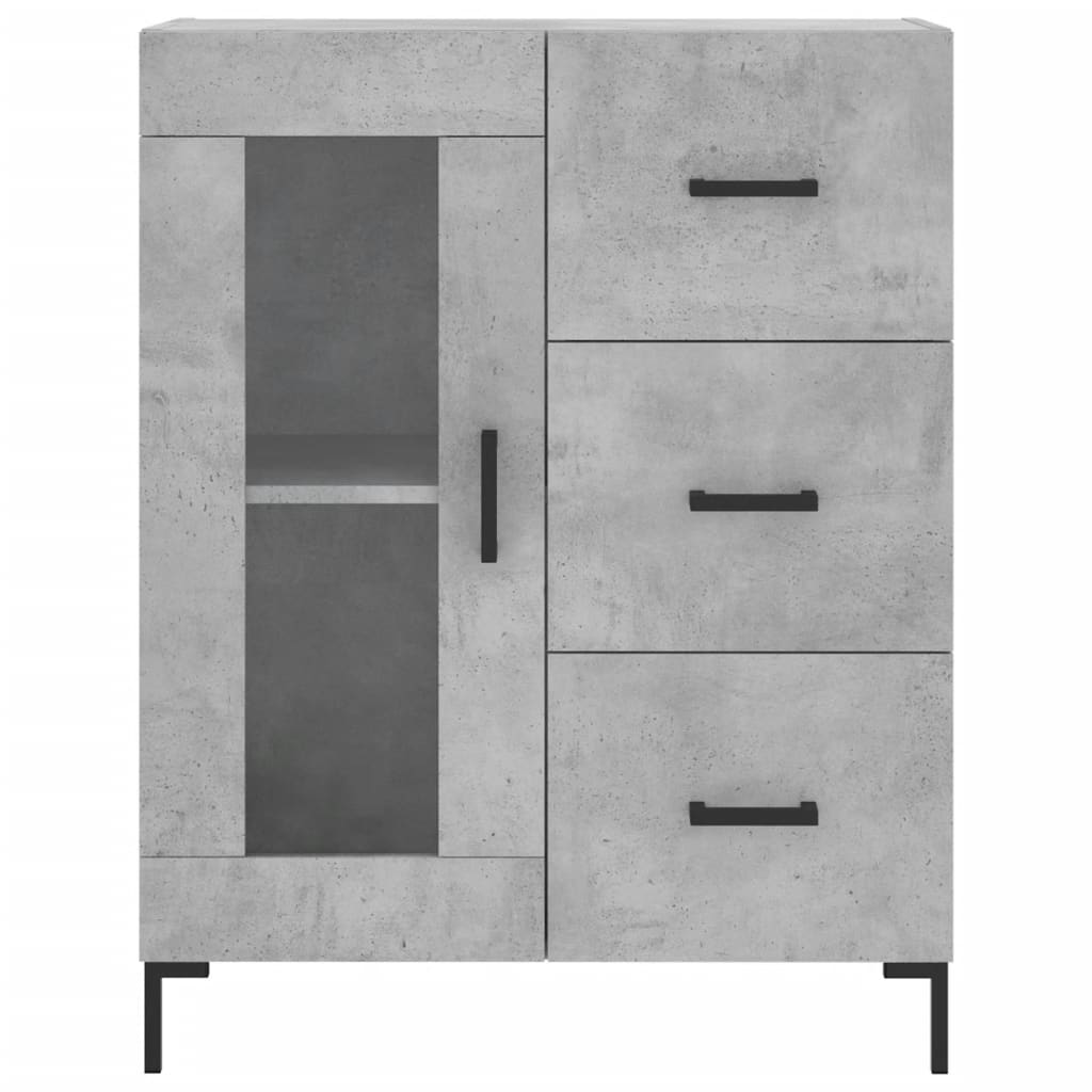 Highboard Concrete Grey 69,5x34x180 cm Engineered Wood