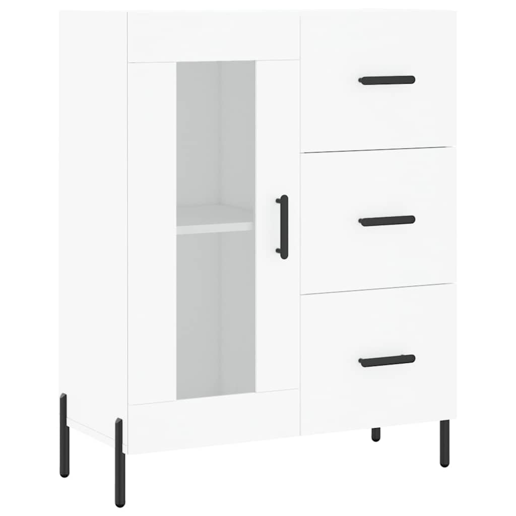 Highboard White 69,5x34x180 cm Engineered Wood