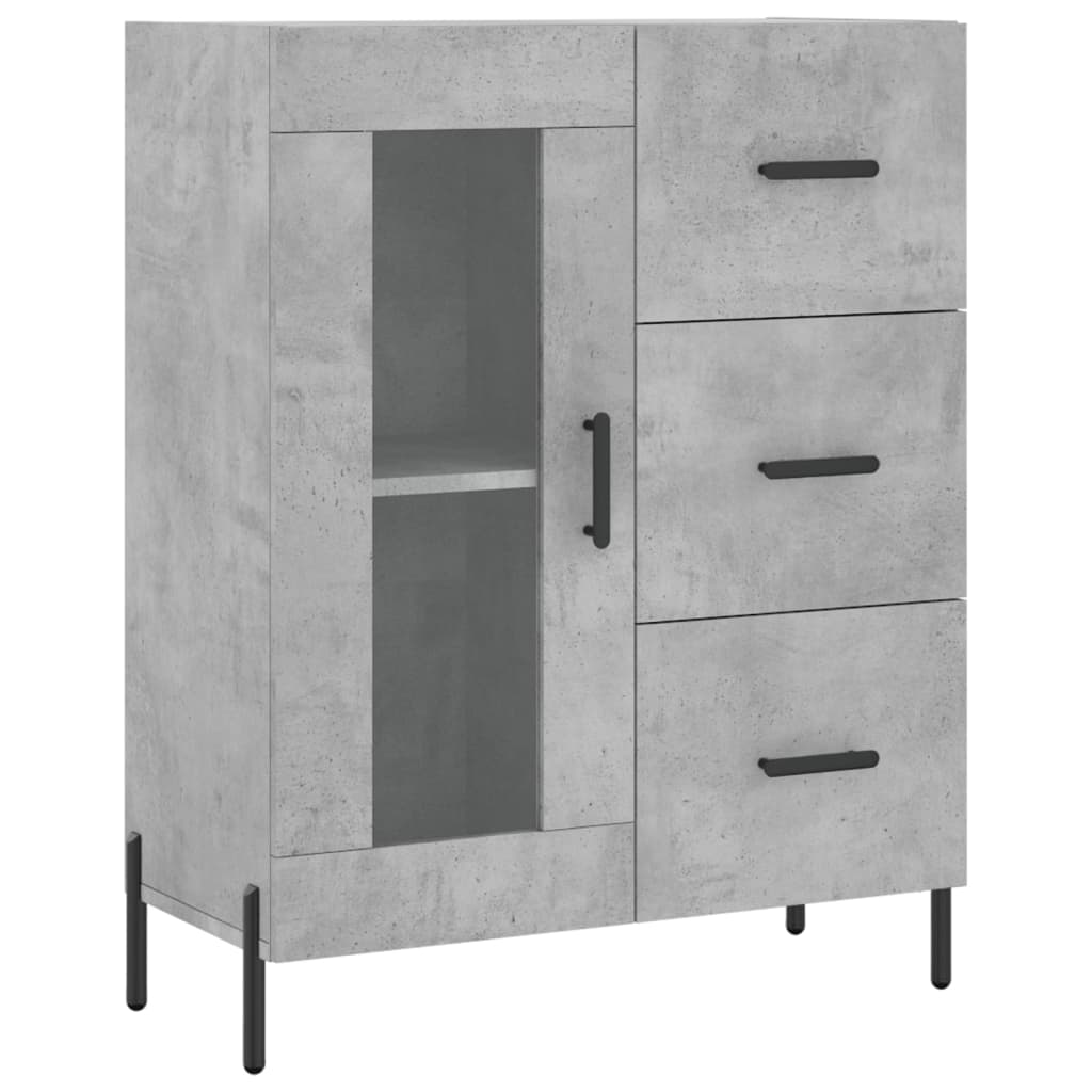 Highboard Concrete Grey 69,5x34x180 cm Engineered Wood