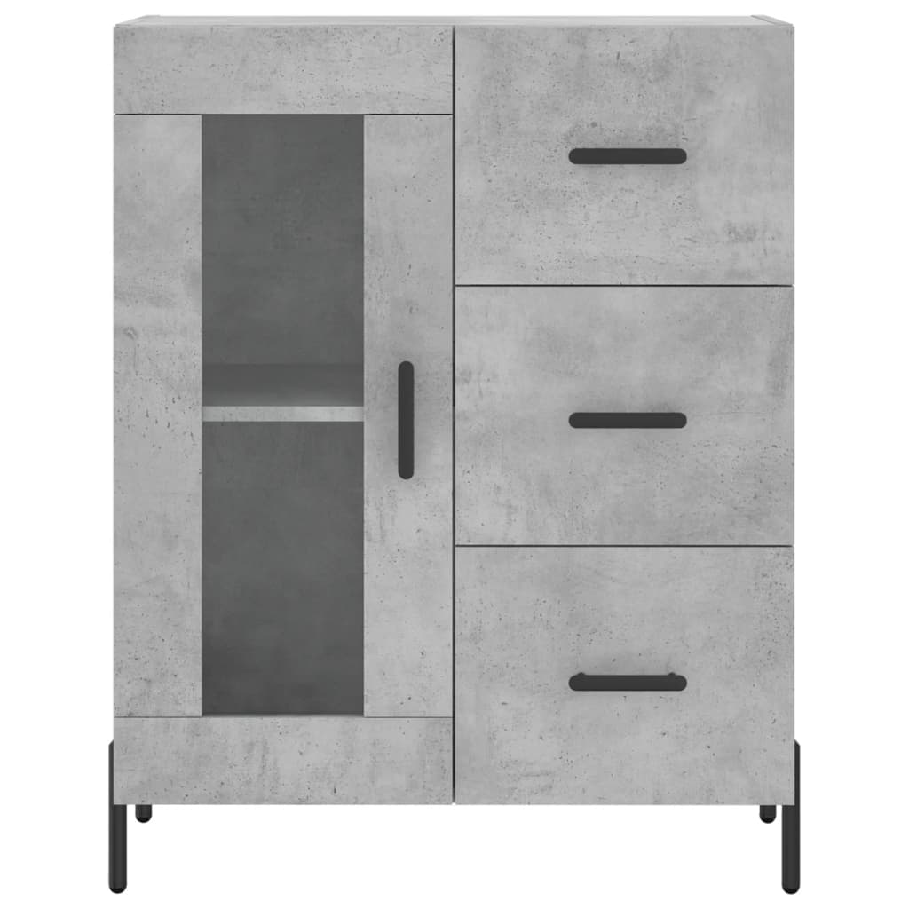 Highboard Concrete Grey 69,5x34x180 cm Engineered Wood