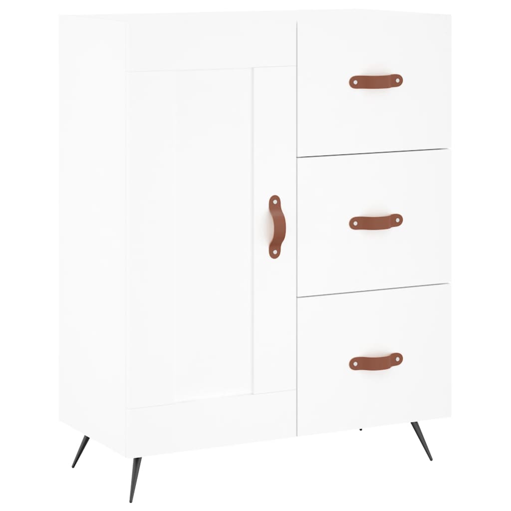 Highboard White 69,5x34x180 cm Engineered Wood