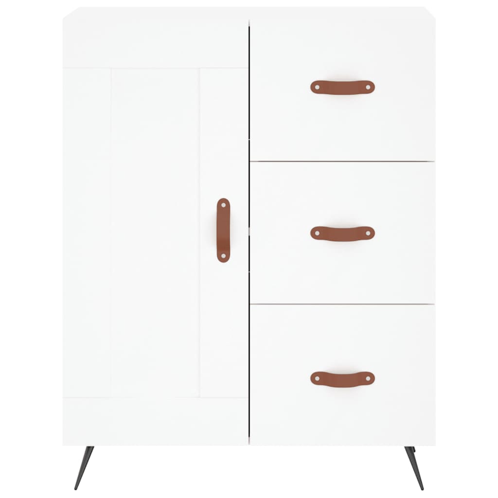 Highboard White 69,5x34x180 cm Engineered Wood