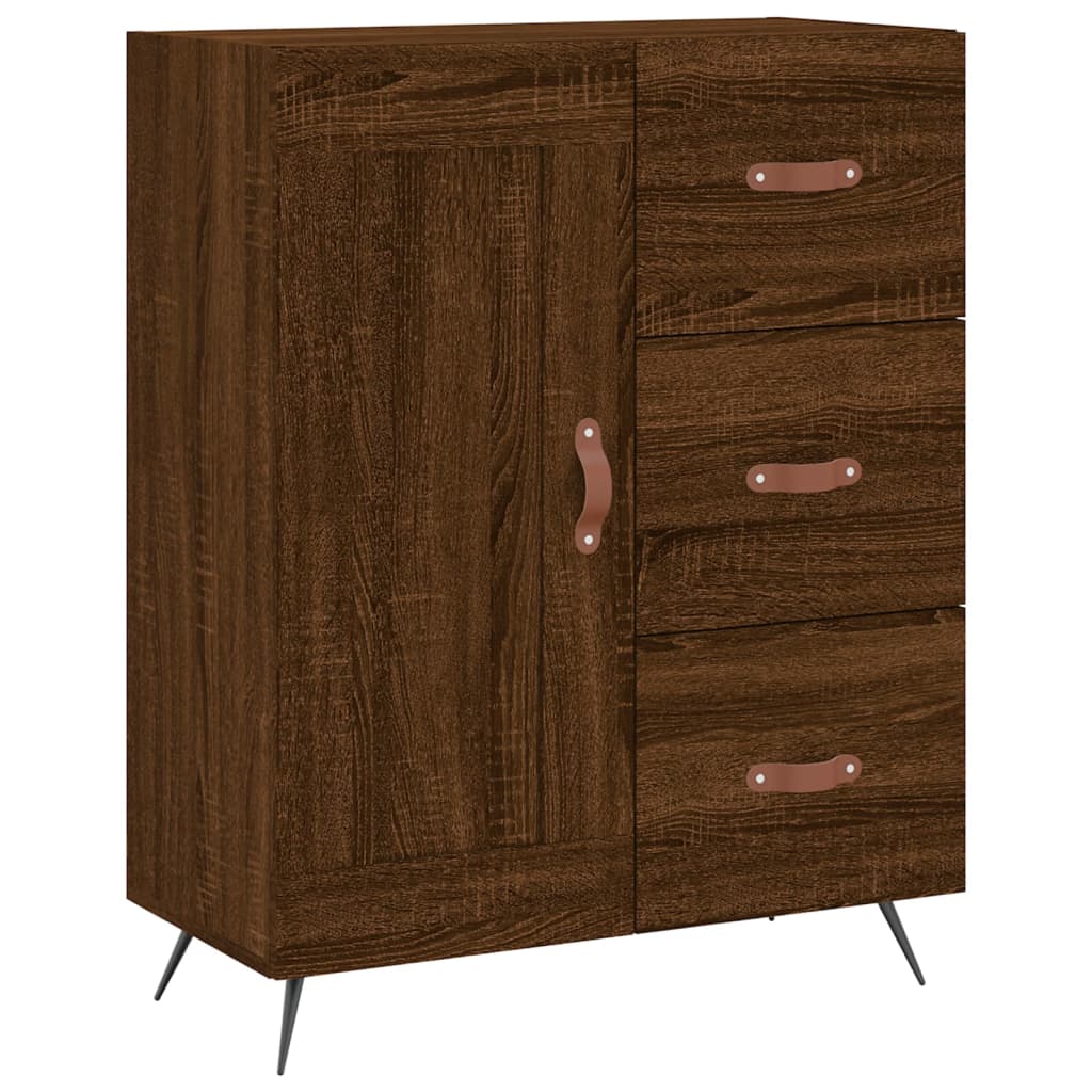 vidaXL Highboard Brown Oak 69.5x34x180 cm Engineered Wood