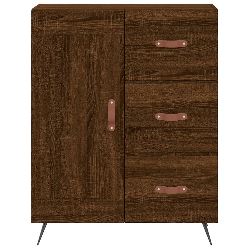 vidaXL Highboard Brown Oak 69.5x34x180 cm Engineered Wood