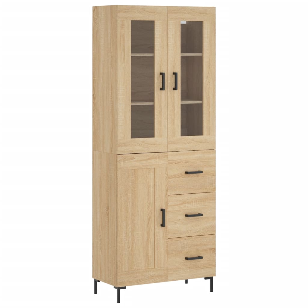 Highboard Sonoma Oak 69,5x34x180 cm Engineered Wood