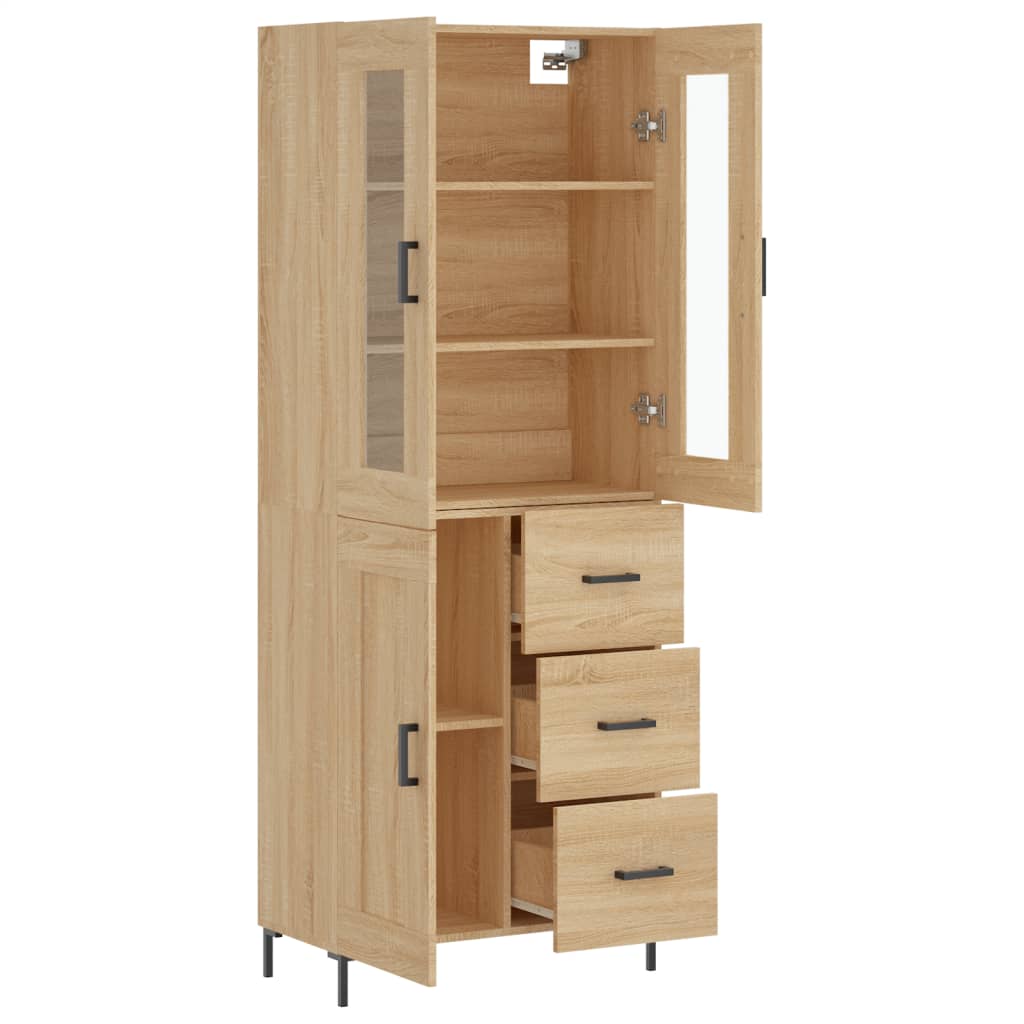 Highboard Sonoma Oak 69,5x34x180 cm Engineered Wood