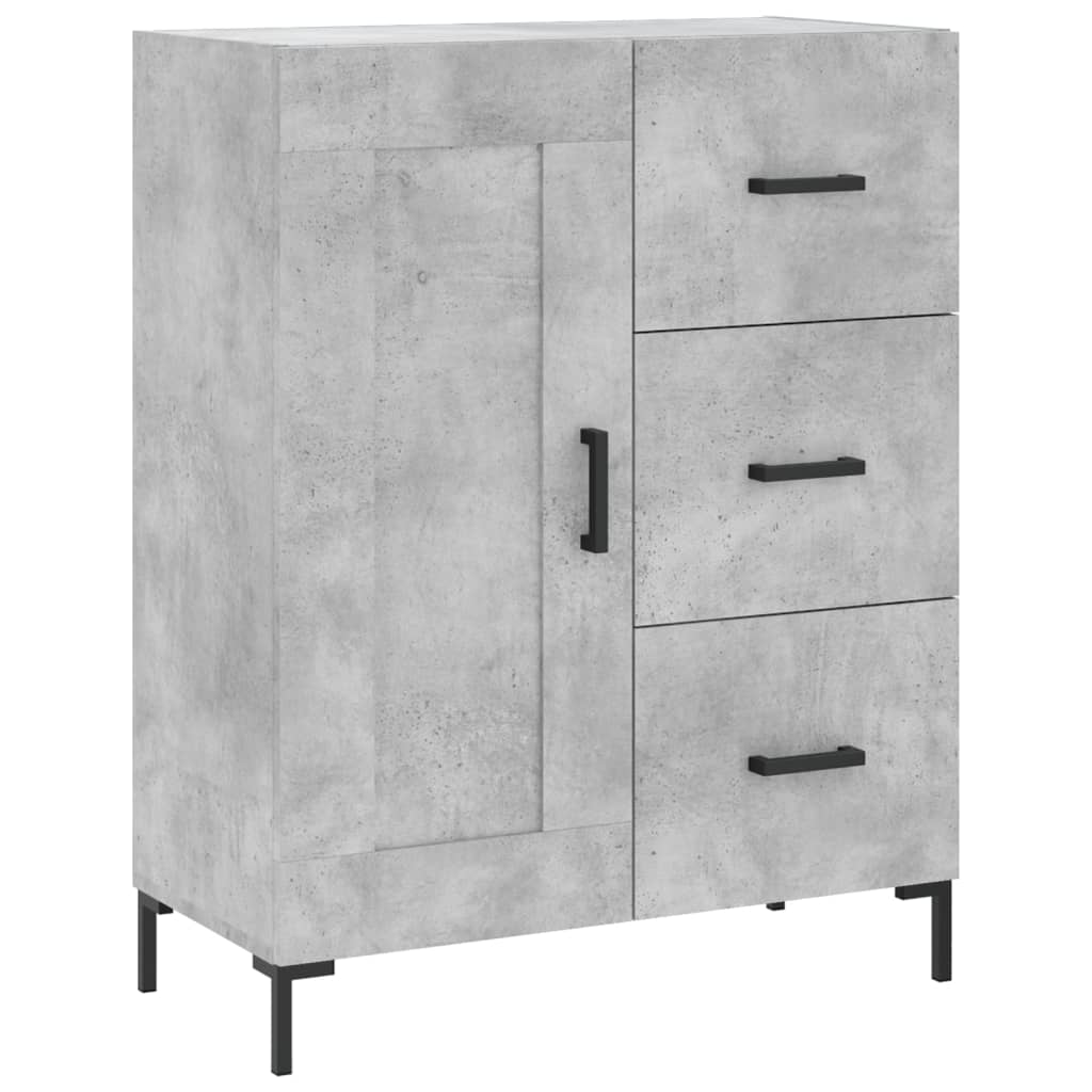 Highboard Concrete Grey 69,5x34x180 cm Engineered Wood