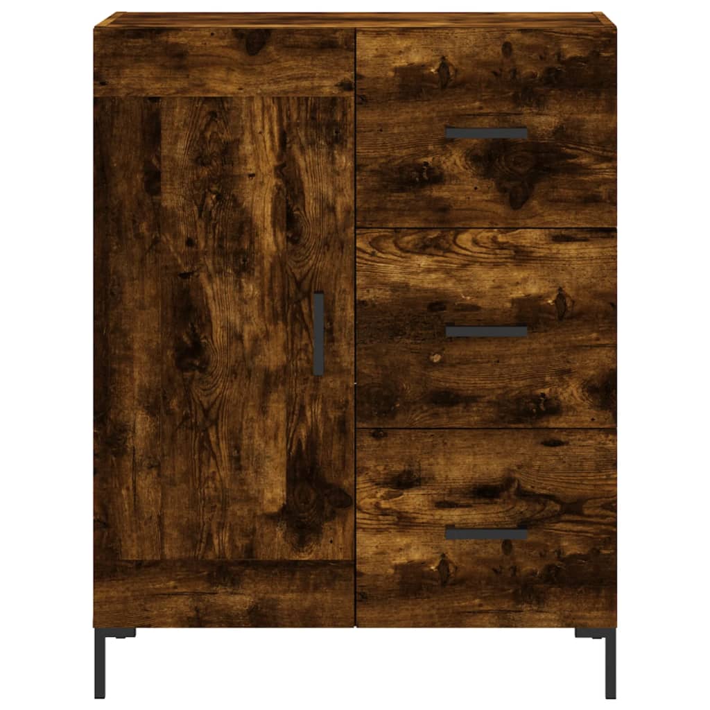 Highboard Smoked Oak 69,5x34x180 cm Engineered Wood