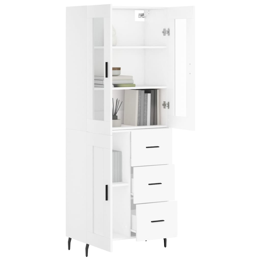 vidaXL Highboard White 69.5x34x180 cm Engineered Wood