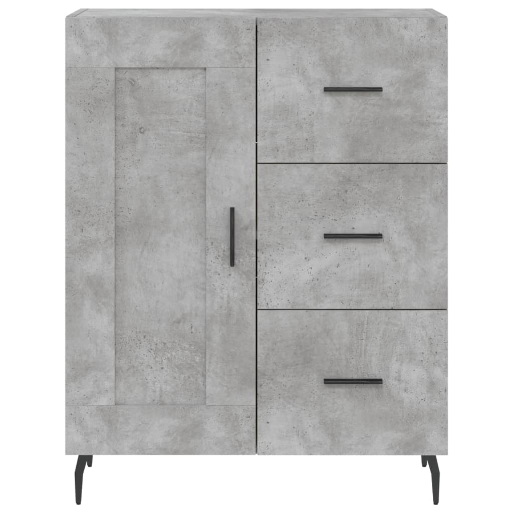 Highboard Concrete Grey 69,5x34x180 cm Engineered Wood
