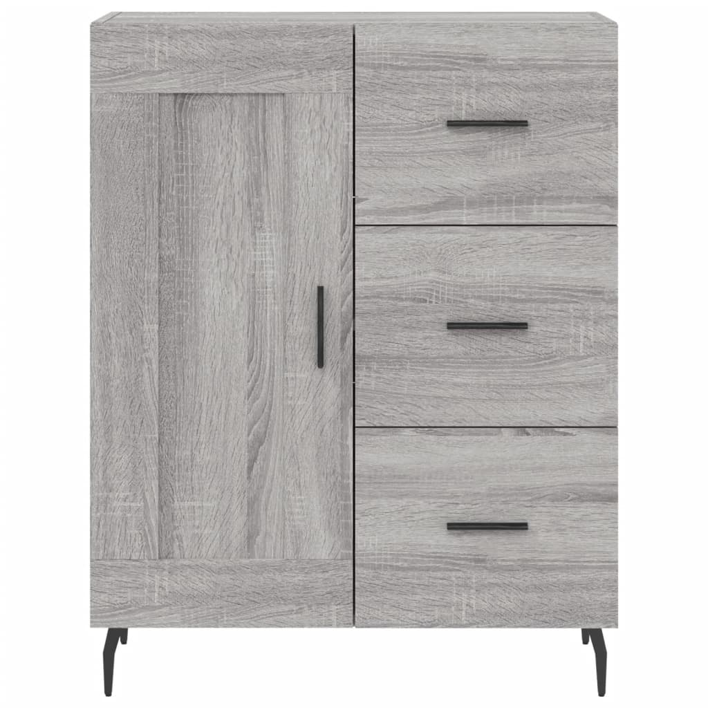 Highboard Grey Sonoma 69,5x34x180 cm Engineered Wood