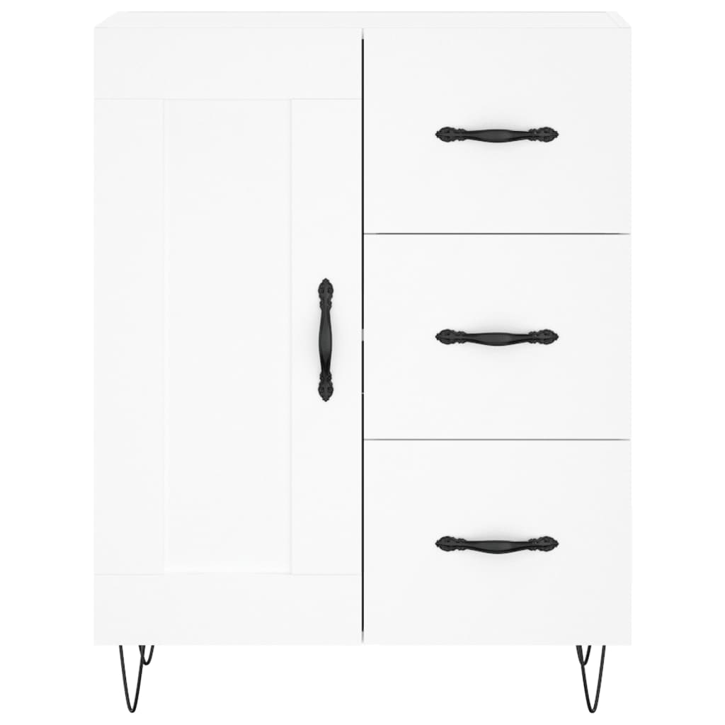 Highboard White 69,5x34x180 cm Engineered Wood
