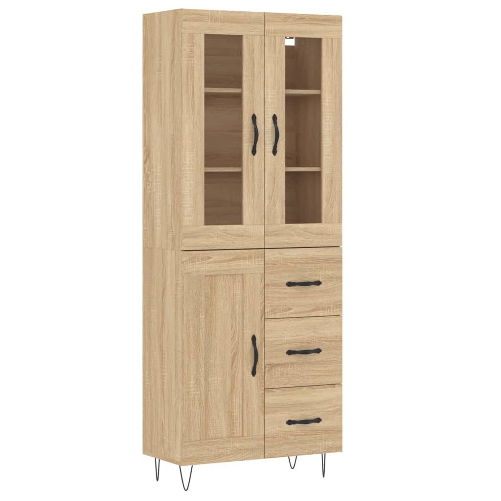 Highboard Sonoma Oak 69,5x34x180 cm Engineered Wood