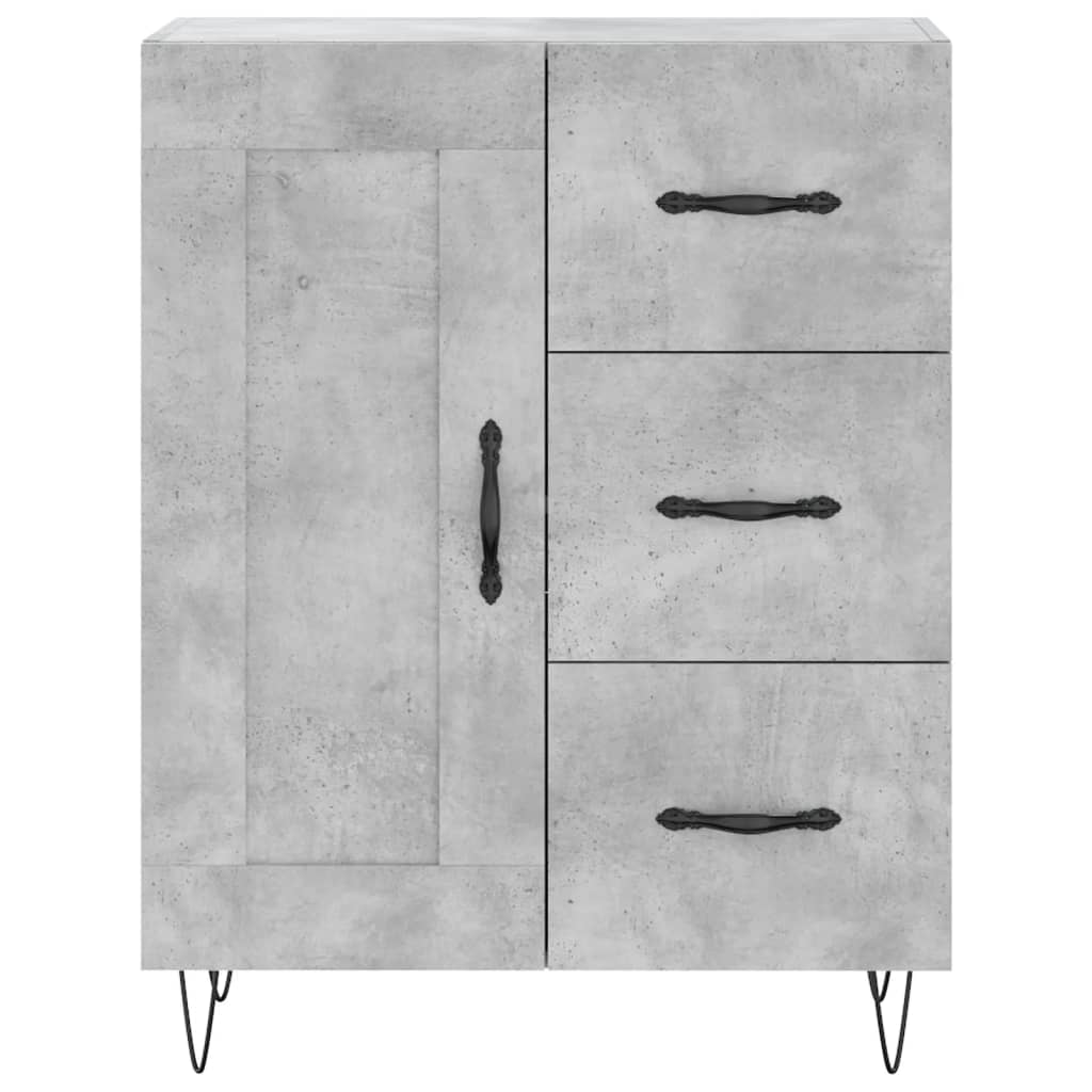 Highboard Concrete Grey 69,5x34x180 cm Engineered Wood