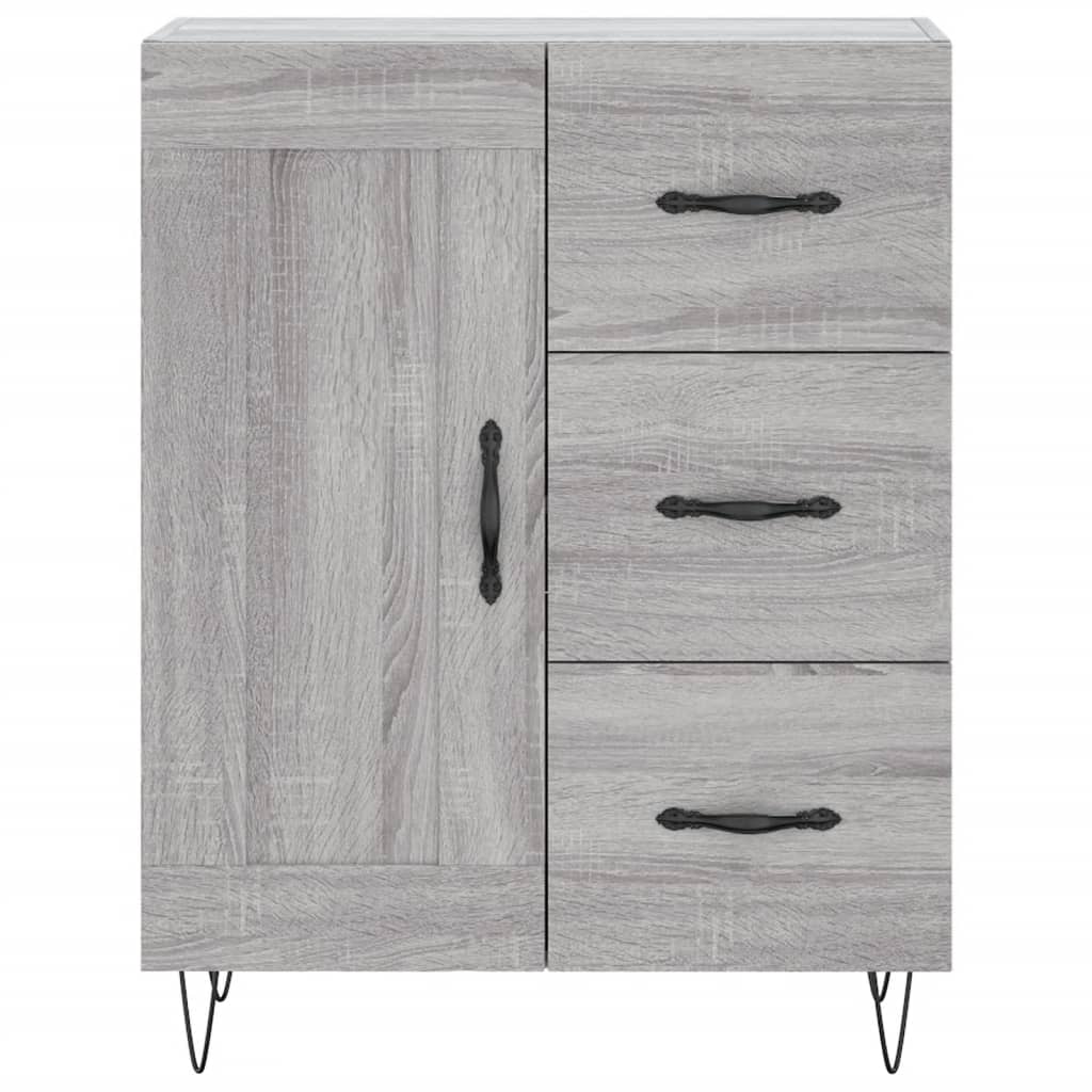 Highboard Grey Sonoma 69,5x34x180 cm Engineered Wood